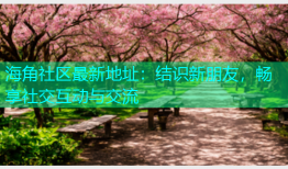 海角社区最新地址：结识新朋友，畅享社交互动与交流