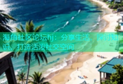 海角社区论坛hj：分享生活，探讨知识，打造活泼社交空间