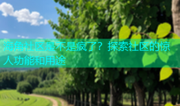 海角社区是不是疯了？探索社区的惊人功能和用途