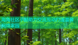 海角社区小颜助力交流互动打造温馨网络家园