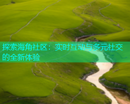 探索海角社区：实时互动与多元社交的全新体验