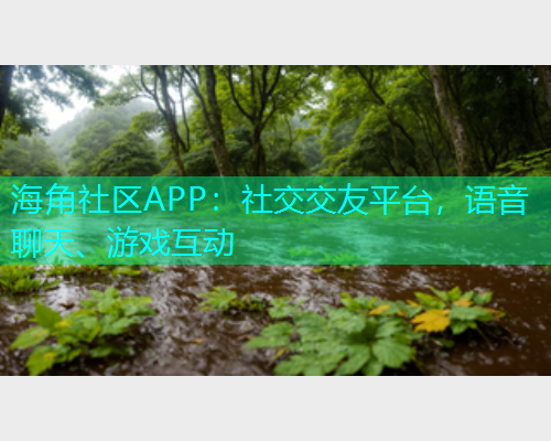 海角社区APP：社交交友平台，语音聊天、游戏互动