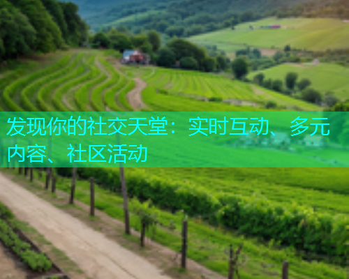 发现你的社交天堂：实时互动、多元内容、社区活动