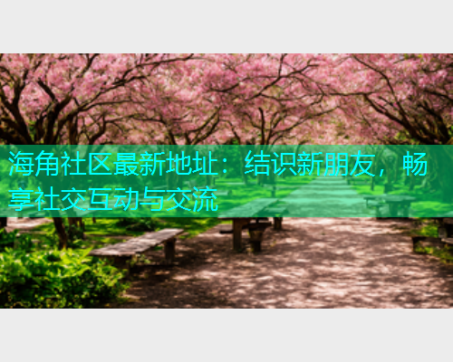 海角社区最新地址：结识新朋友，畅享社交互动与交流