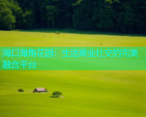 海口海角花园：生活商业社交的完美融合平台