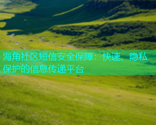 海角社区短信安全保障：快速、隐私保护的信息传递平台